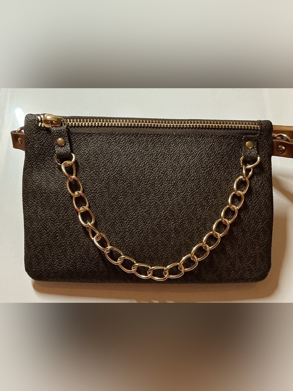 Michael Kors Zipper Belt Bag Fanny Pack - Brown Size Medium (EUC)